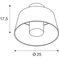 SLV Veranda plafondlamp Photoni roestbruin - Ø 25cm