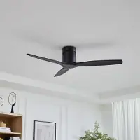 LUCANDE plafondventilator Vindur, zwart, DC, stil Vindur, zwart, Woon-/ Eetkamer, metaal, Modern