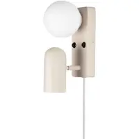 Globen Lighting Wandlampe , Doppio, Beige, Woonkamer, Glas, Scandinavisch