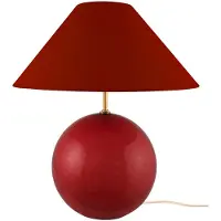Globen Lighting Tafellamp IRIS, rood, Woon-/ Eetkamer, Textiel / Stof / Zijde, Vintage, Tafellamp
