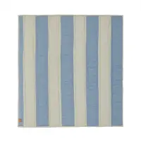 OYOY Striped gewatteerde deken 130x140 cm Blue-clay