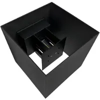 Dyberg Larsen LED-wandlamp buiten Venus, zwart, Aluminium, Scandinavisch, LED wandlamp buiten