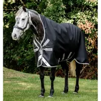 Horseware Bravo 12 Wug Medium 250g Zwart/Titanium Grijs & Zilver 78_6'6"