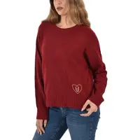 Liu jo Gebreide pullover met siersteentjes van kasjmiermix