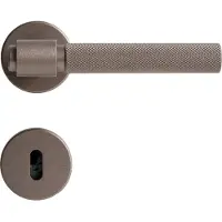 Beslag Design Helix 200 Euro Standard Door Handle With Keyhole - Knoppen en deurgrepen Aluminium Dark Bronze - 751014-41E