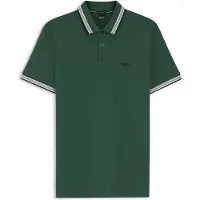 BOSS Polo van katoenpiqué met logodetails