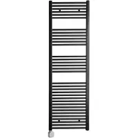 Sanicare Electrische Wifi Radiator HPW Carini 172x60 cm Zwart Met Thermostaat Zilver Linksonder