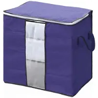 Intirilife 4x opbergzakken in grijs - 90l - organizer box, opvouwbaar voor kleding, kussens, dekens, kastopslag