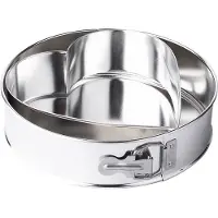 Tortownica ronde springvorm 24 cm met hartvormige bakinleg - Bakvorm - Bakblik - Ø 24 cm - Zilver