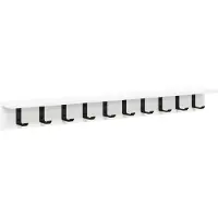 vidaXL Wandgemonteerde kapstok Muurmontage Wit 100 x 10,5 x 10,5 cm