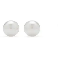 Luxenter Luxent Sterling Zilver 925 Oorbellen met Witte Parel Afgewerkt in 18K Geel Goud - Danlug