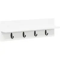 vidaXL Wandgemonteerde kapstok Muurmontage Wit 60 x 10,5 x 18 cm