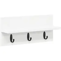 vidaXL Wandgemonteerde kapstok Muurmontage Wit 40 x 10,5 x 18 cm