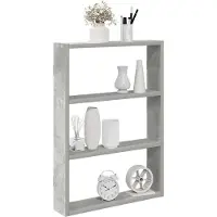 vidaXL Wandschap 43x9x60 cm bewerkt hout betongrijs