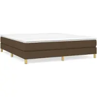 vidaXL Boxspring bed stof donkerbruin 180x200 cm