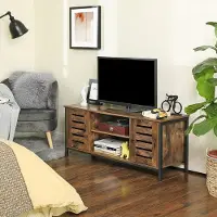 Mazazu MIRA Home Tv Meubel - Tv-kast - Tv Lowboard - Tv-tafel - Tv Meubels - Vintage - Bruin - Metaal - 110 x 40 x 50