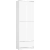 Akord Kantoorkast R60 met 4 Deuren en 1 Lade / Furniture Factory / Wit / 60 x 180 x 35 cm