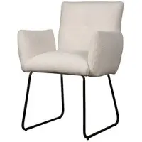 Tower Living Eetkamerstoel Dante - Wit Stof - 67x70x88cm