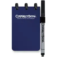 Correctbook A7 Uitwisbaar Notitieboek – Herbruikbaar schrift – Midnight Blue – Blanco – Inclusief pen & wisdoekje – Pocketformaat