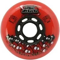On24 - 80mm Street Invaders 4-pack - Skate Wielen - Rood