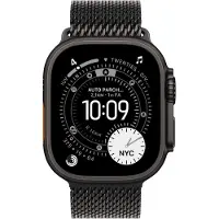 Apple Watch Strap - 49mm - Black Titanium - Milanese Loop - Large