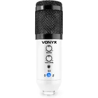 VONYX CMS320W studio USB microfoon met echo en arm - Wit