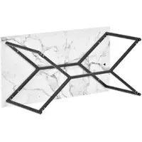 MODFU Hoogslaper met L-vormig Bureau 140x200 cm – 2 opberglades – Stabiel metaal/MDF – Zwart – Studentenbed