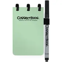 Correctbook A7 Uitwisbaar Notitieboek – Misty Mint – Mix (lijntjes/blanco) – Herbruikbaar schrift – Inclusief pen & wisdoekje – Pocketformaat