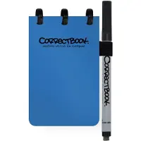 Correctbook A7 Uitwisbaar Notitieboek – Earthy Blue – Mix (lijntjes/blanco) – Herbruikbaar schrift – Inclusief pen & wisdoekje – Pocketformaat