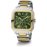 GUESS Analoog horloge 'INTEGRITY' goud / zilver