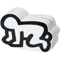 Vilac Spaarpot - - Keith Haring - Massief hout - Wit en zwart - Unisex