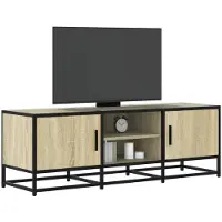 vidaXL Tv-meubel 120x35x41 cm bewerkt hout metaal sonoma eikenkleurig