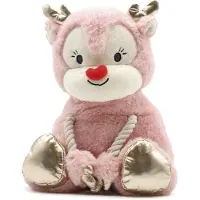 Croci zoe pluche rendier roze/goud
