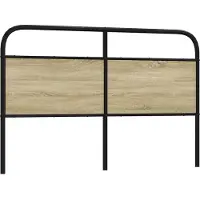 vidaXL Vervangend hoofdbord 160 cm staal en bewerkt hout sonoma eikenkleurig