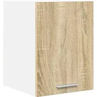vidaXL Hangkast Sonoma Eik en Wit 30 x 31 x 40 cm Bewerkt hout
