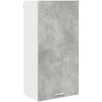 vidaXL Hangkast Beton Grijs en Wit 50 x 31 x 100 cm Bewerkt hout