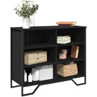 vidaXL Dressoir 91x35,5x74,5 cm bewerkt hout zwart