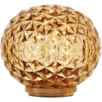 Kartell Tafellampe , Mini Planet, dimbare, Geel, Woonkamer, Kunststof, Designer