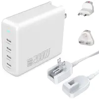 4smarts GaN Flex Pro 200W 4 USB-C oplader travel edition