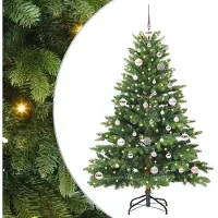 vidaXL Kunstkerstboom met 150 LED met standaard Groen 150 cm PE en PVC