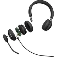 Jabra Evolve2 40 SE, enkelzijdige headset, bedraad USB-C-aansluiting, 3 microfoons, geluidsisolerend ontwerp, compatibel met UC-platform