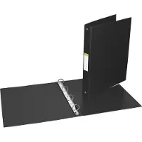 Aurora Ringmap voor formaat A4 4 ringen van 25 mm uit PVC zwart