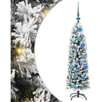 vidaXL Kunstkerstboom Groen 120 cm PVC en Staal en Kunststof