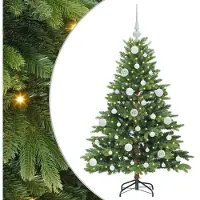 vidaXL Kunstkerstboom met 150 LED met standaard Groen 120 cm PE en PVC