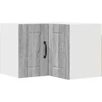 vidaXL Wandhoekkast LUCCA Grijs sonoma 57 x 57 x 40 cm Bewerkt hout