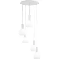 Stars of Light Witte hanglamp Pascoa 5-lichts