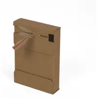 Klika - Brievenbusdoosjes 105 x 26 x 149 mm (a6 formaat) bruin zelfklevende sluiting | 25 stuks