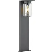 LUCANDE Tuinpadverlichting Semka, dimbaar, zwart, Aluminium, Modern, Tuinpad verlichting