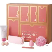 Spies Online Beauty Adventskalender – 6-Daagse Luxe Verzorgingsset met Cherry Blossom Geur, Douchegel & Gezichtsband – Wellness Cadeau voor Vrouwen – Roze Geschenkbox