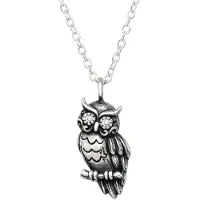 Montebello Ketting Alieke - 925 Zilver - Uil - 6.5x14mm - 45cm